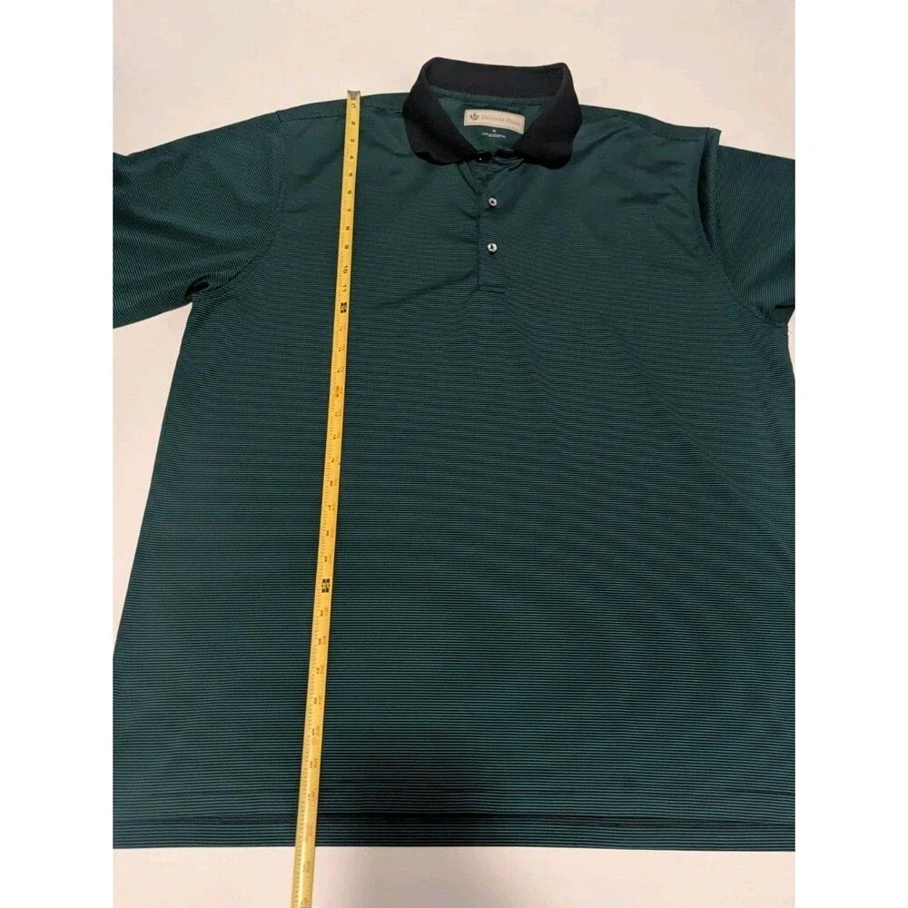 Donald Ross Mens X-Large Polo‎ Shirt Golf Performance Striped *Club Embroidery